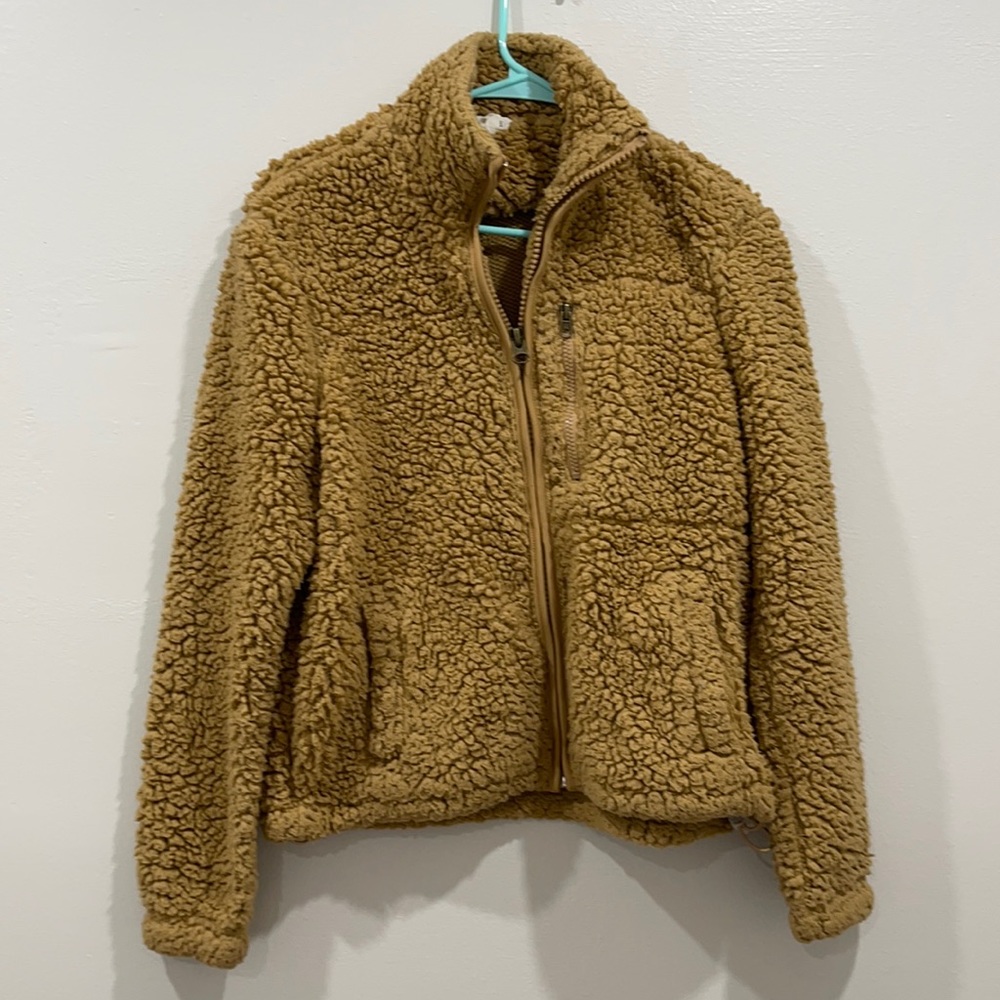 Garage Brown Furry Sweater Medium